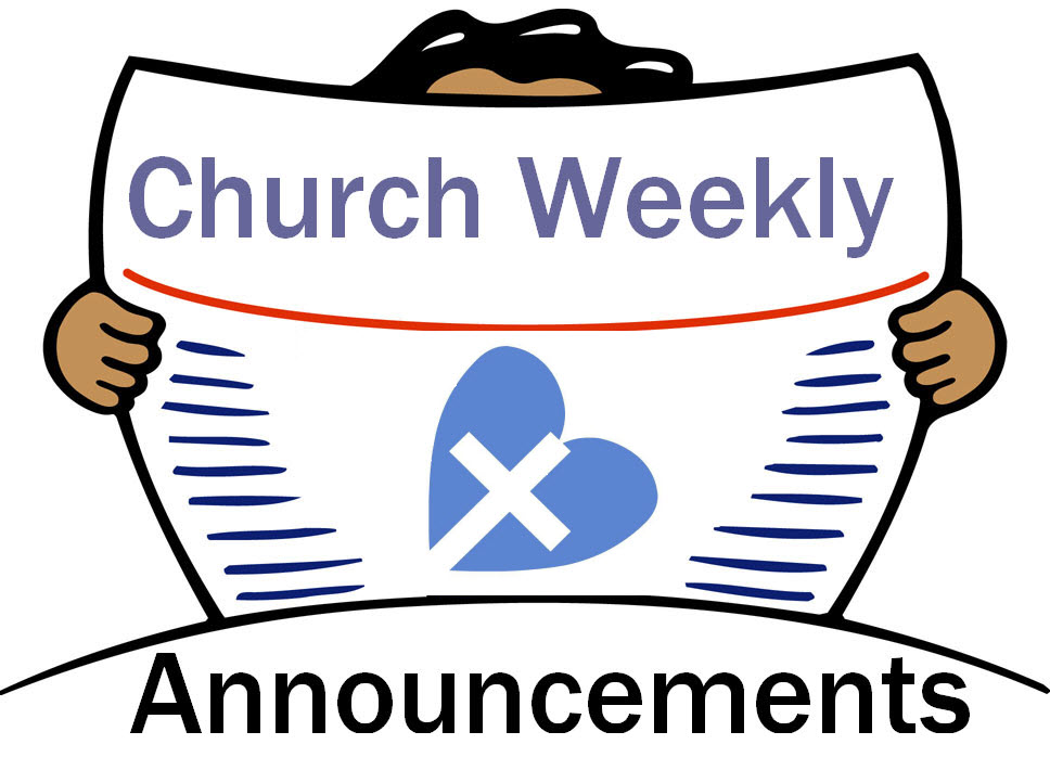 Weekly church announcments